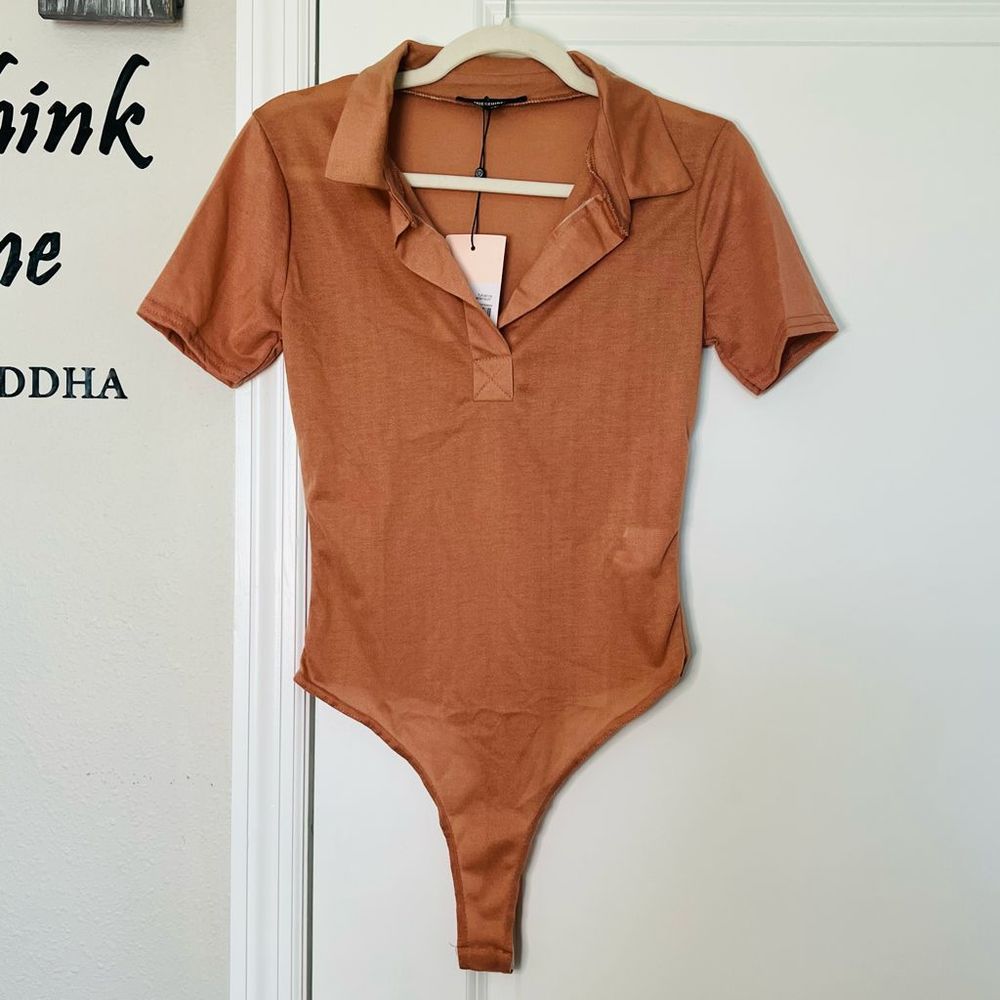 Misguided Semi Sheer Collar Bodysuit